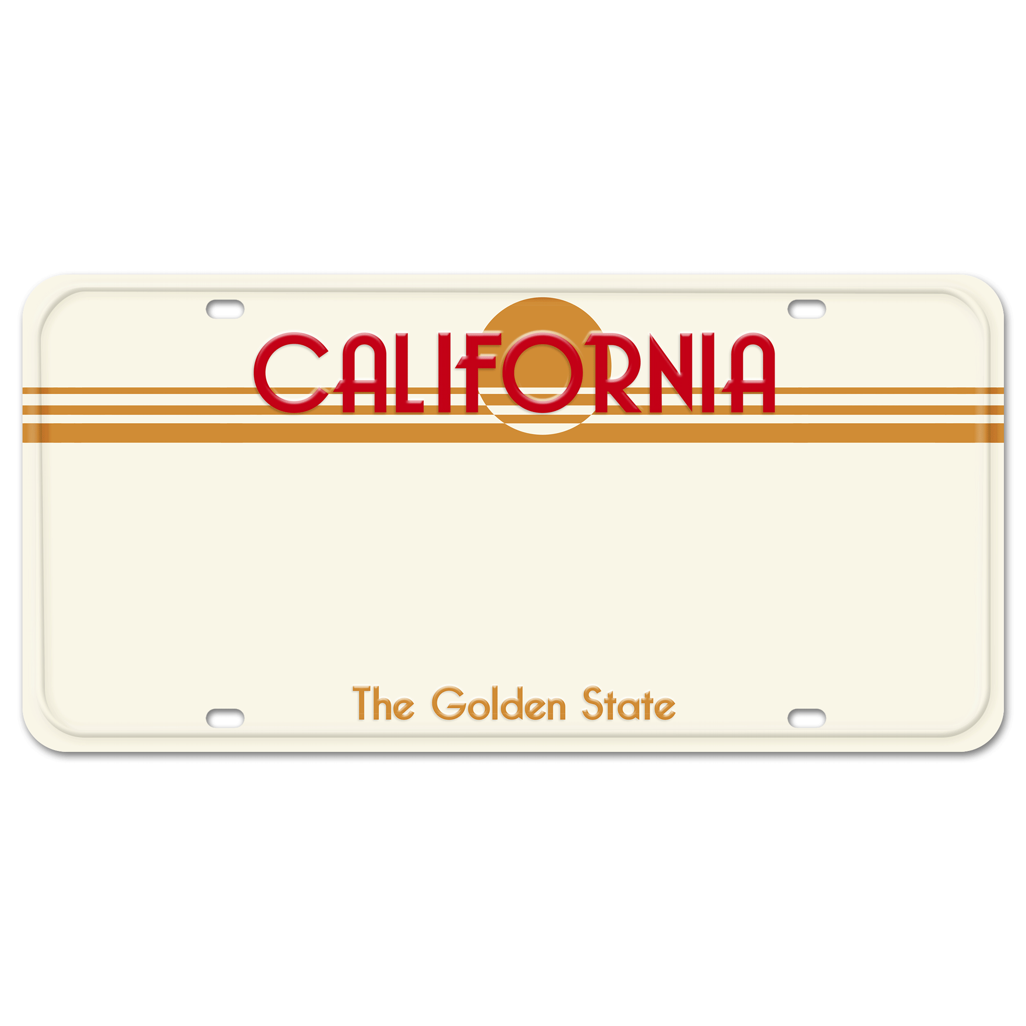 California 80's/90's Sunset Custom License Plate